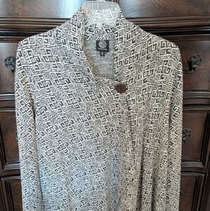 Bobeau Monochrome Patterned Cardigan